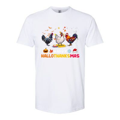 Chicken Halloween Happy Hallothanksmas Autumn Thanksgiving Gift Softstyle CVC T-Shirt