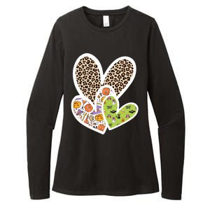 Cute Halloween Hearts Festive Womens CVC Long Sleeve Shirt