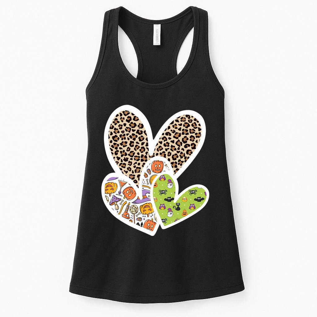 Cute Halloween Hearts Festive Womens Tank Top