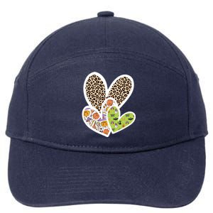 Cute Halloween Hearts Festive 7-Panel Snapback Hat