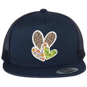 Cute Halloween Hearts Festive Flat Bill Trucker Hat