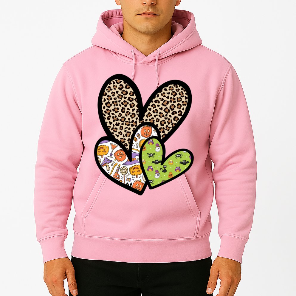 Cute Halloween Hearts Festive Hoodie