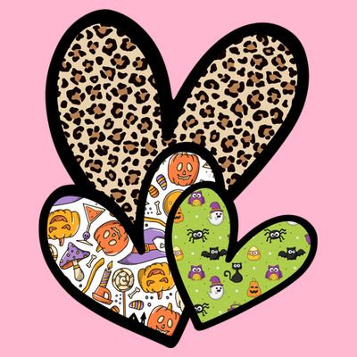 Cute Halloween Hearts Festive T-Shirt