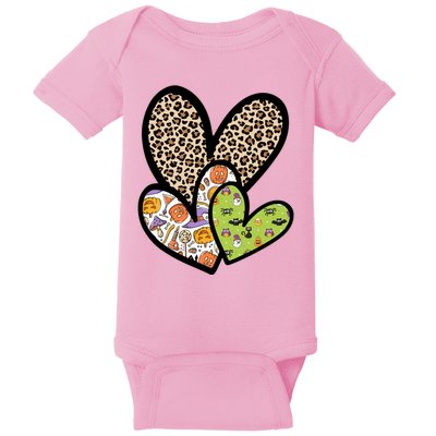 Cute Halloween Hearts Festive Baby Bodysuit