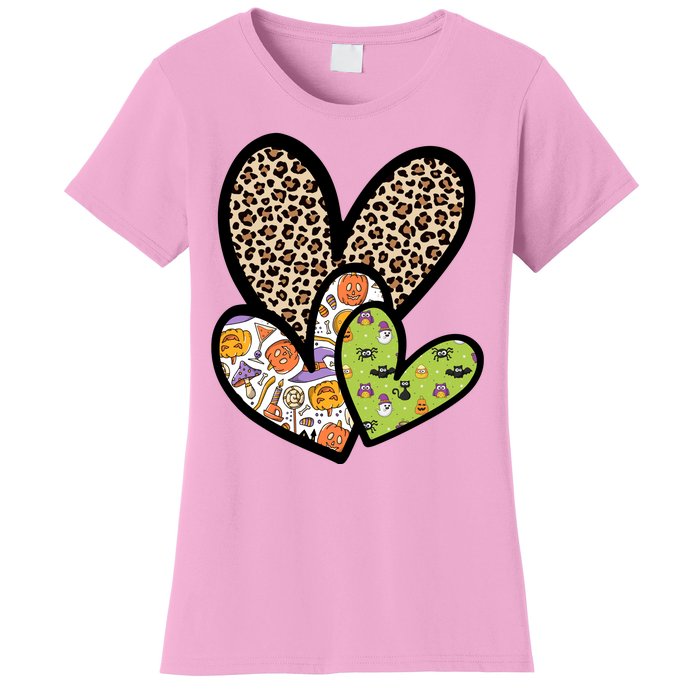 Cute Halloween Hearts Festive Women's T-Shirt