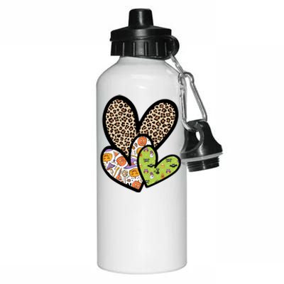 Cute Halloween Hearts Festive Aluminum Water Bottle 