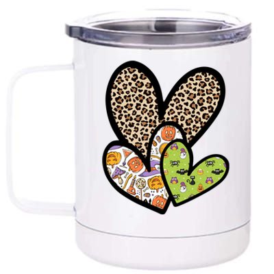 Cute Halloween Hearts Festive 12 oz Stainless Steel Tumbler Cup