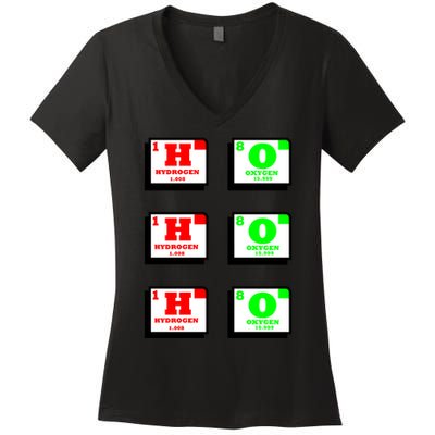 Christmas Ho Ho Ho Funny For Science Teacher Women's V-Neck T-Shirt