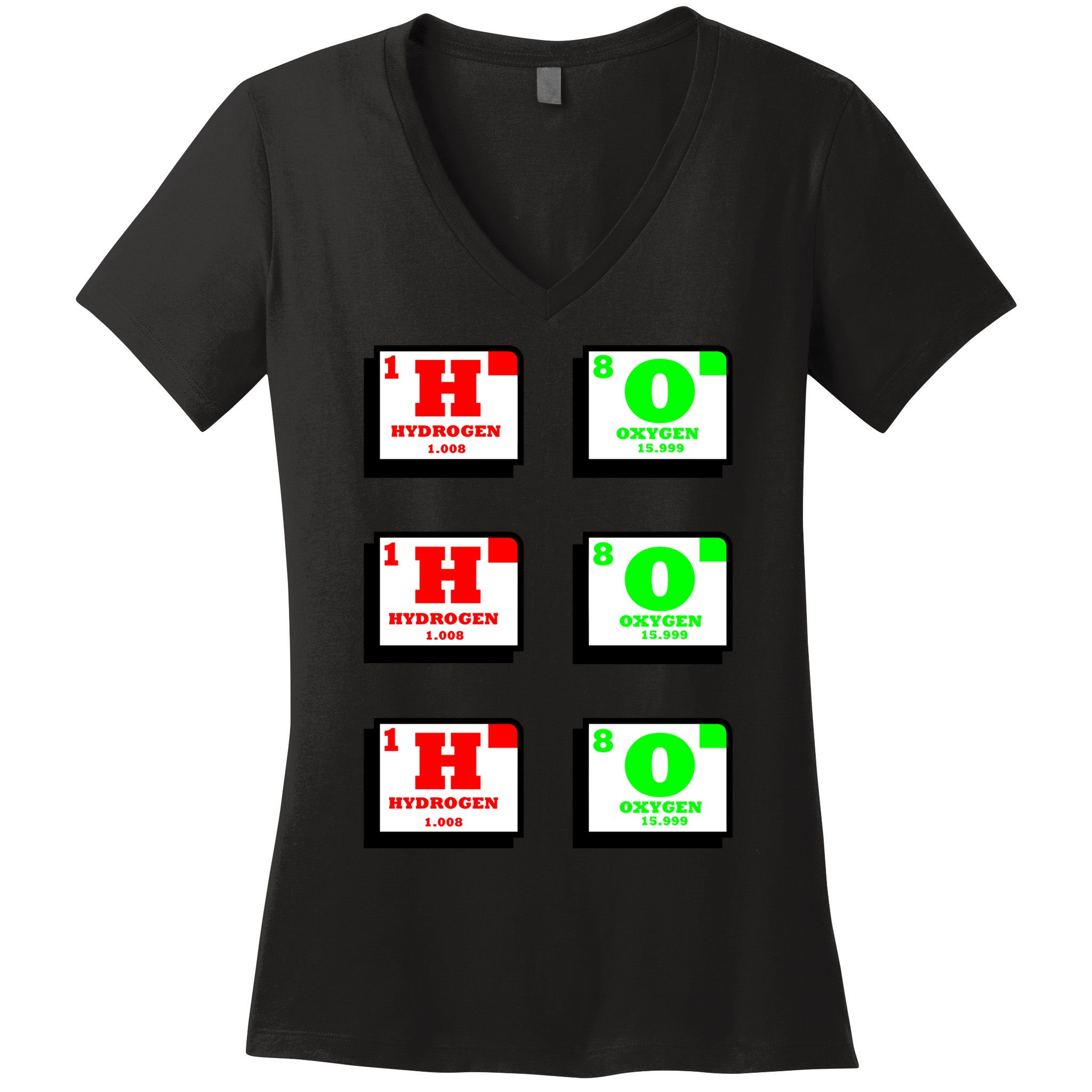 Christmas Ho Ho Ho Funny For Science Teacher Women's V-Neck T-Shirt
