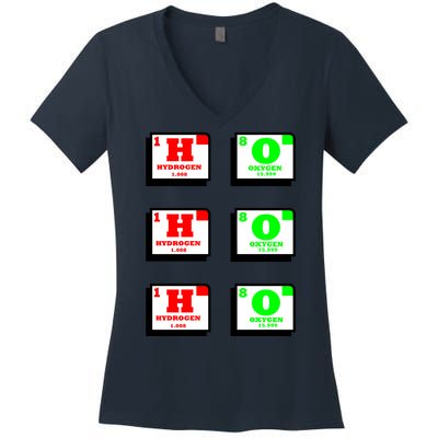 Christmas Ho Ho Ho Funny For Science Teacher Women's V-Neck T-Shirt