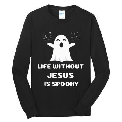 Christian Halloween Humor Church Trick Truck Or Treat Saying Tall Long Sleeve T-Shirt