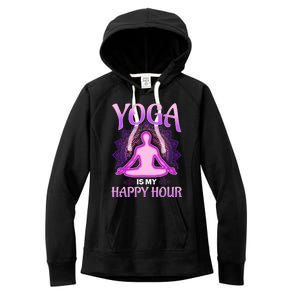 Cute Happy Hour Namaste Yoga Gift Women's Fleece Hoodie