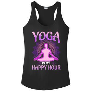 Cute Happy Hour Namaste Yoga Gift Ladies PosiCharge Competitor Racerback Tank