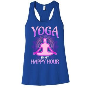 Cute Happy Hour Namaste Yoga Gift Women's Racerback Tank