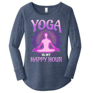 Cute Happy Hour Namaste Yoga Gift Women's Perfect Tri Tunic Long Sleeve Shirt