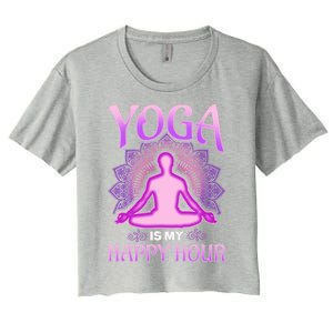 Cute Happy Hour Namaste Yoga Gift Women's Crop Top Tee