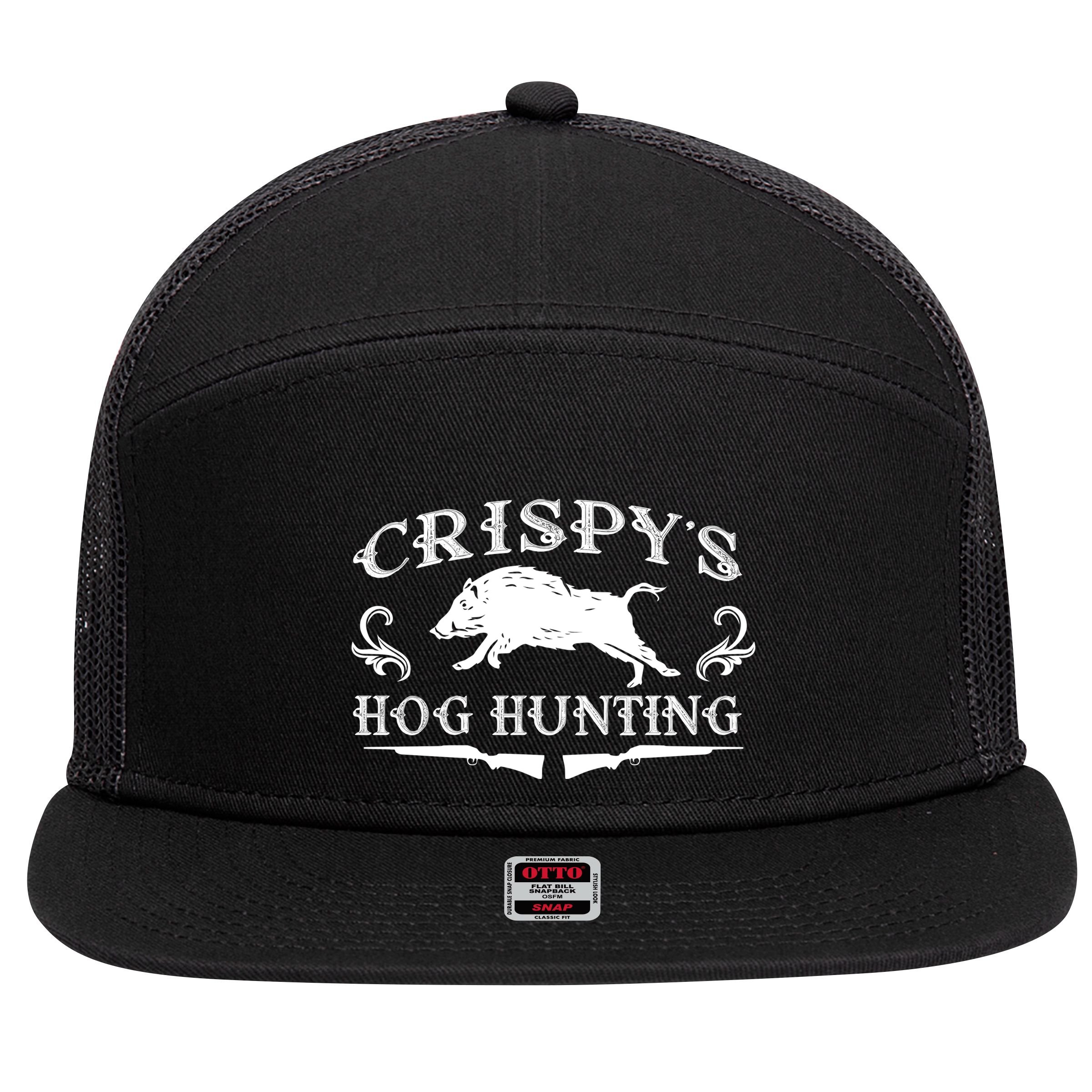 CrispyS Hog Hunting 7 Panel Mesh Trucker Snapback Hat