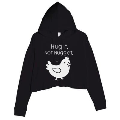 Chicken Hug It Not Nugget Crop Fleece Hoodie