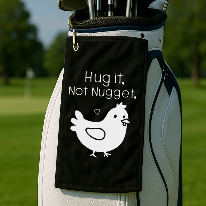 Chicken Hug It Not Nugget Golf Towel