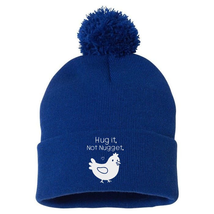 Chicken Hug It Not Nugget Pom Pom 12in Knit Beanie