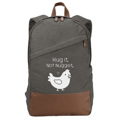 Chicken Hug It Not Nugget Cotton Canvas Backpack