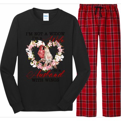 Cardinal Husband In Heaven IM Not Widow Angel Loving Memory Gift Long Sleeve Pajama Set