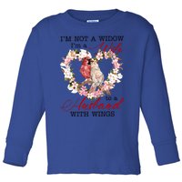 Cardinal Husband In Heaven IM Not Widow Angel Loving Memory Gift Toddler Long Sleeve Shirt