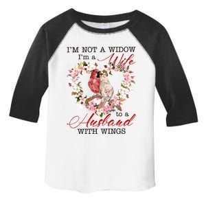 Cardinal Husband In Heaven IM Not Widow Angel Loving Memory Gift Toddler Fine Jersey T-Shirt