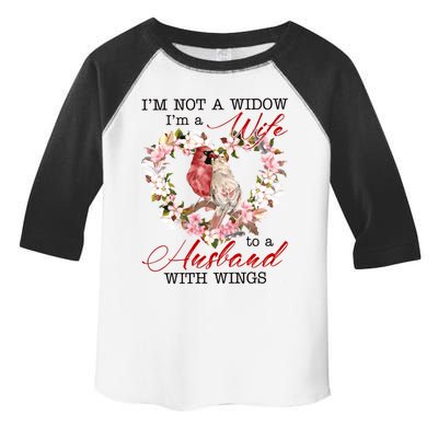 Cardinal Husband In Heaven IM Not Widow Angel Loving Memory Gift Toddler Fine Jersey T-Shirt