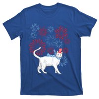 Cat Happy Independence Day Fireworks Memorial Day Gift T-Shirt