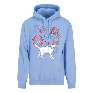 Cat Happy Independence Day Fireworks Memorial Day Gift Unisex Surf Hoodie