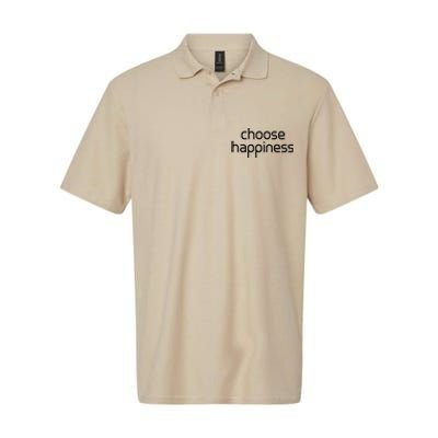 Choose Happiness Inspirational Quote Softstyle Adult Sport Polo