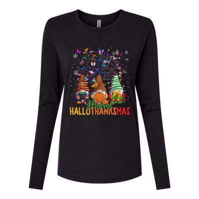 Cherish Hallothankmas In Gnome Style Gift Womens Cotton Relaxed Long Sleeve T-Shirt