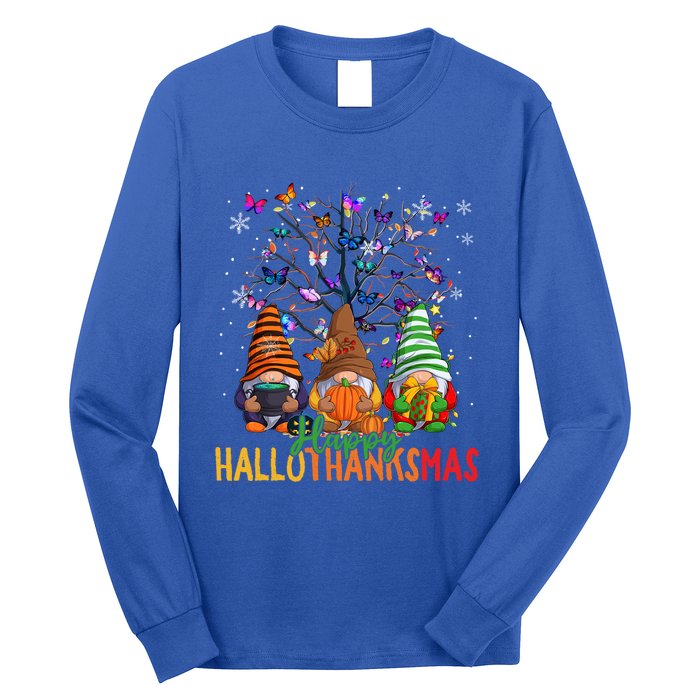 Cherish Hallothankmas In Gnome Style Gift Long Sleeve Shirt