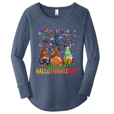 Cherish Hallothankmas In Gnome Style Gift Women's Perfect Tri Tunic Long Sleeve Shirt