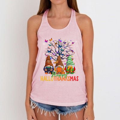 Cherish Hallothankmas In Gnome Style Gift Women's Knotted Racerback Tank