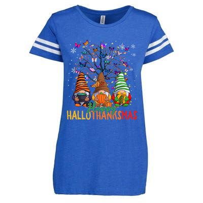 Cherish Hallothankmas In Gnome Style Gift Enza Ladies Jersey Football T-Shirt