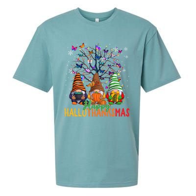 Cherish Hallothankmas In Gnome Style Gift Sueded Cloud Jersey T-Shirt