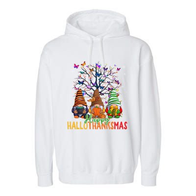 Cherish Hallothankmas In Gnome Style Gift Garment-Dyed Fleece Hoodie