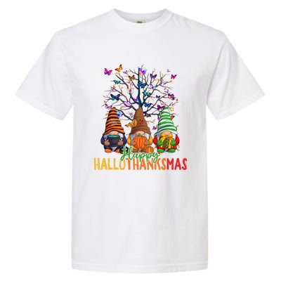 Cherish Hallothankmas In Gnome Style Gift Garment-Dyed Heavyweight T-Shirt