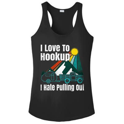 Camping Hookup I Hate Pulling Out Vintage Camper And Truck Ladies PosiCharge Competitor Racerback Tank