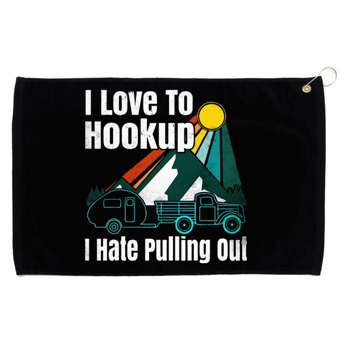 Camping Hookup I Hate Pulling Out Vintage Camper And Truck Grommeted Golf Towel