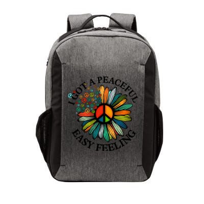 Cute Hippie I Got An Easy Peaceful Feeling Sunflower Peace Great Gift Vector Backpack