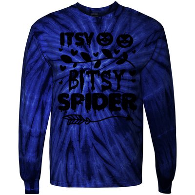 Cute Halloween Itsy Bitsy Spider Tie-Dye Long Sleeve Shirt