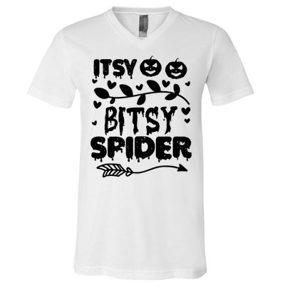 Cute Halloween Itsy Bitsy Spider V-Neck T-Shirt