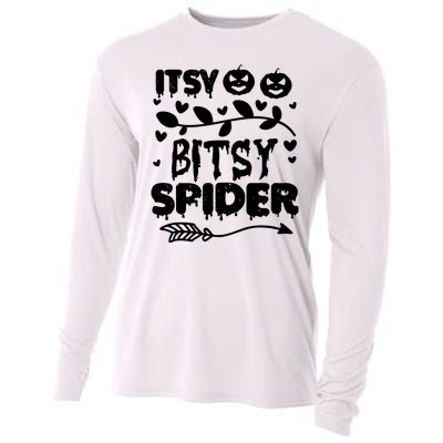 Cute Halloween Itsy Bitsy Spider Cooling Performance Long Sleeve Crew