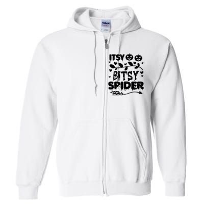 Cute Halloween Itsy Bitsy Spider Full Zip Hoodie