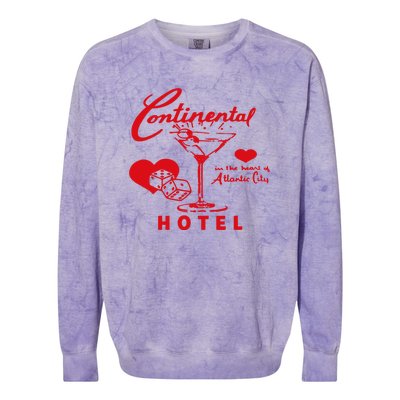 Continental Hotel In The Heart Of Atlantic City Love Colorblast Crewneck Sweatshirt