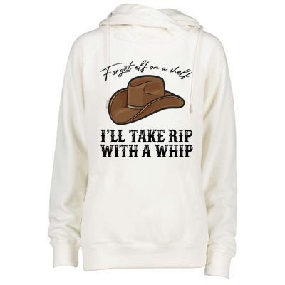 Cowboy Hat I'll Take Rip With A Whip Country Vibe Southern Womens Funnel Neck Pullover Hood