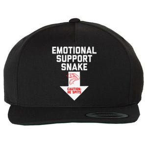 Crude Humor Inappropriate Emotional Support Snake Halloween Wool Snapback Cap